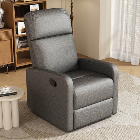 Manual Recliner Chair Microfiber Upholstered Adjustable Backrest - Restanew - Omega Lifestyles