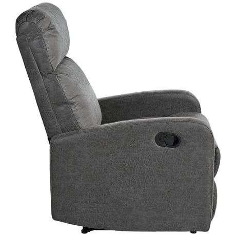 Manual Recliner Chair Microfiber Upholstered Adjustable Backrest - Restanew - Omega Lifestyles