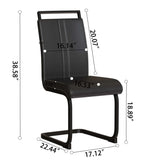 Medieval Modern MDF Dining Table With PU Armless Chairs Set - Omega Lifestyles