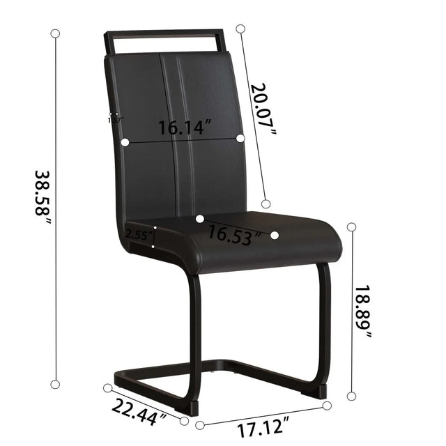 Medieval Modern MDF Dining Table With PU Armless Chairs Set - Omega Lifestyles