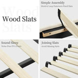 Minimalist Modern Linen Upholstered Bed Frame With Storage - Omega Lifestyles