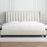 Minimalist Modern Linen Upholstered Bed Frame With Storage - Omega Lifestyles