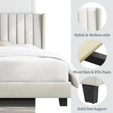Minimalist Modern Linen Upholstered Bed Frame With Storage - Omega Lifestyles
