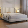 Minimalist Modern Linen Upholstered Bed Frame With Storage - Omega Lifestyles