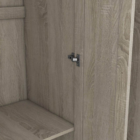 Modern 3-Door Gray MDF Shutter Wardrobe - Sleep Galleria