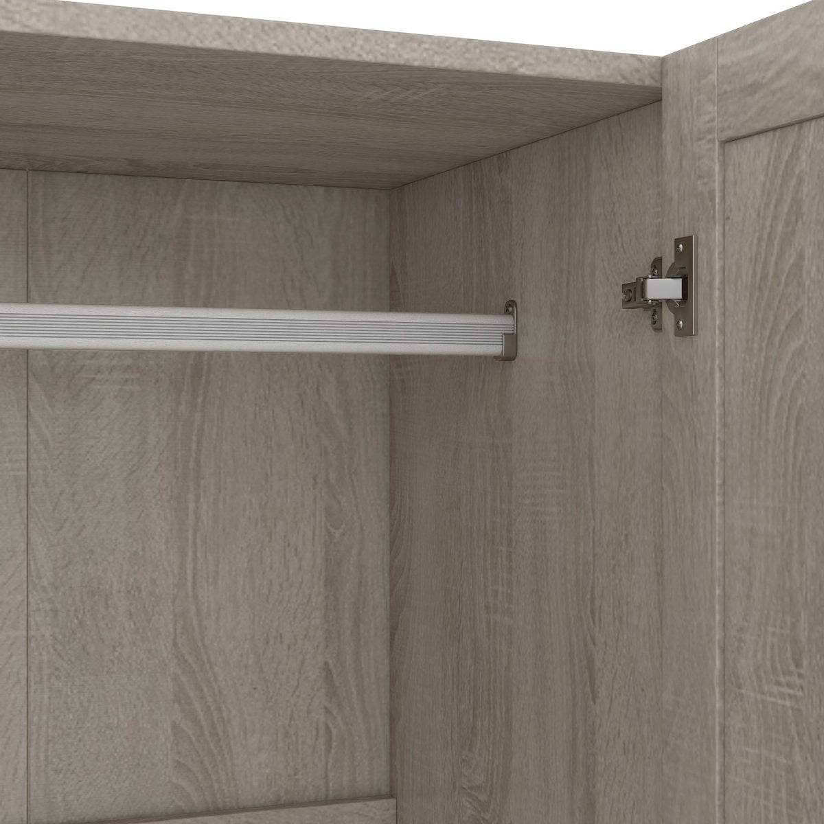 Modern 3-Door Gray MDF Shutter Wardrobe - Sleep Galleria