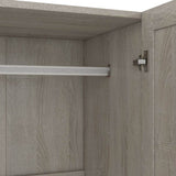 Modern 3-Door Gray MDF Shutter Wardrobe - Sleep Galleria