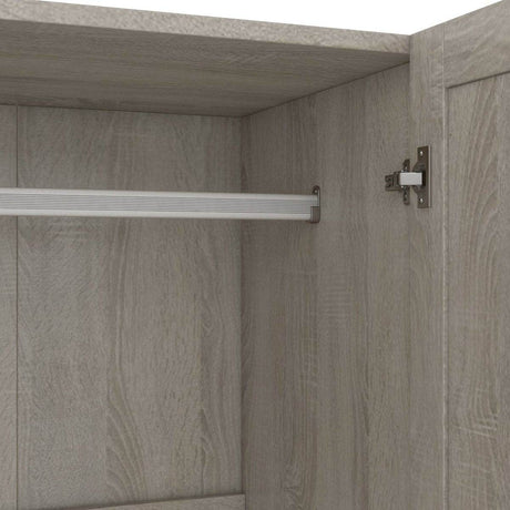 Modern 3-Door Gray MDF Shutter Wardrobe - Sleep Galleria