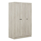 Modern 3-Door Gray MDF Shutter Wardrobe - Sleep Galleria