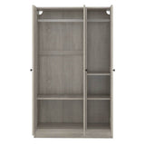 Modern 3-Door Gray MDF Shutter Wardrobe - Sleep Galleria