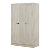 Modern 3-Door Gray MDF Shutter Wardrobe - Sleep Galleria