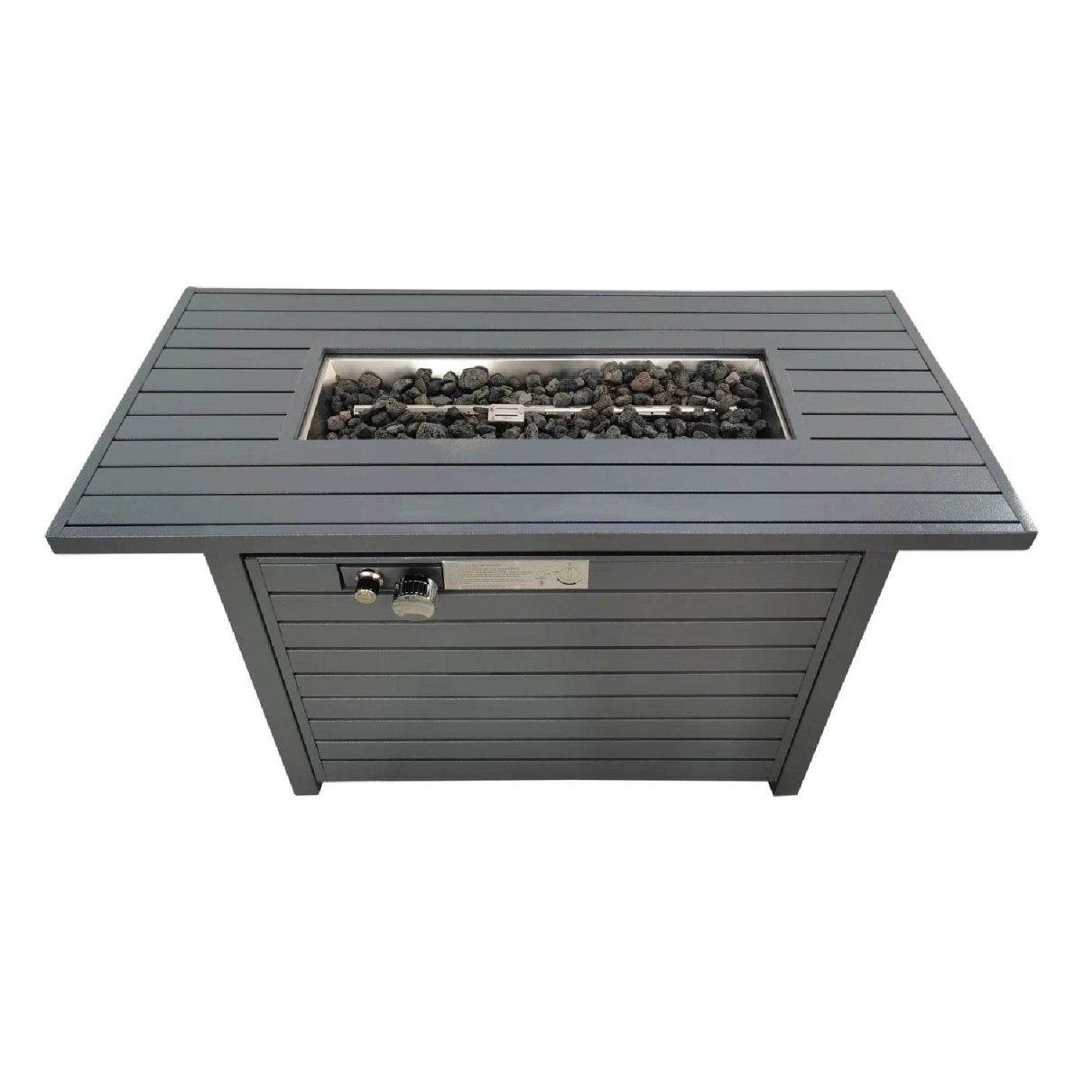 Modern 42 - Inch Outdoor Steel Propane Gas Fire Pit Table - Restanew - Omega Lifestyles