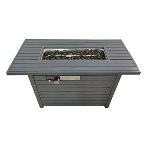 Modern 42-Inch Outdoor Steel Propane Gas Fire Pit Table - Omega Lifestyles