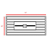 Modern 42 - Inch Outdoor Steel Propane Gas Fire Pit Table - Restanew - Omega Lifestyles