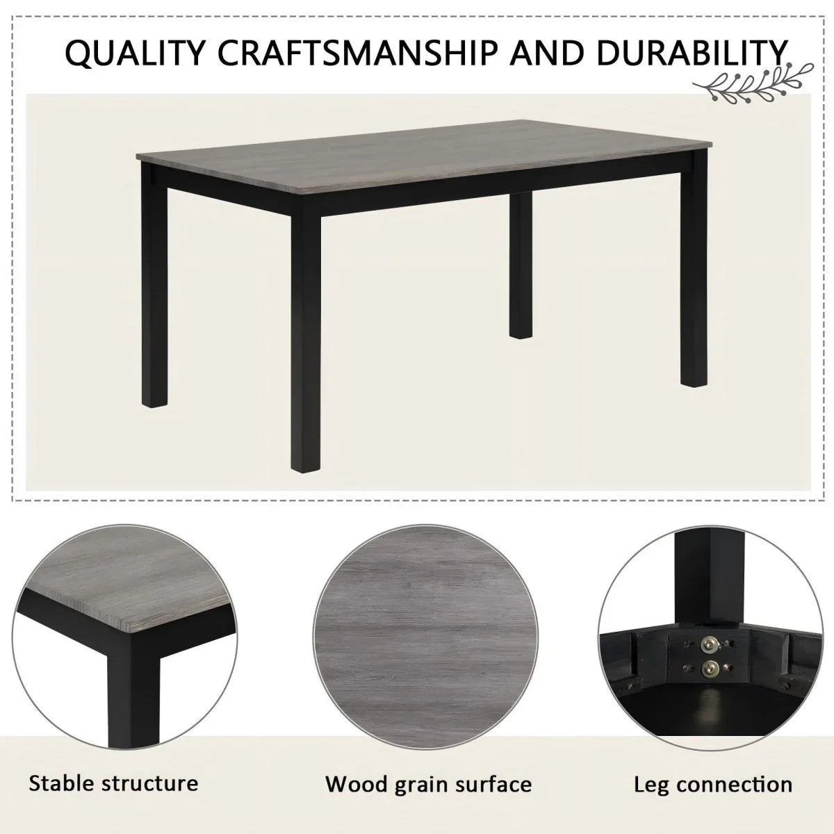 Modern 6-Piece Dining Table Set With Bench And Chairs - Omega Lifestyles