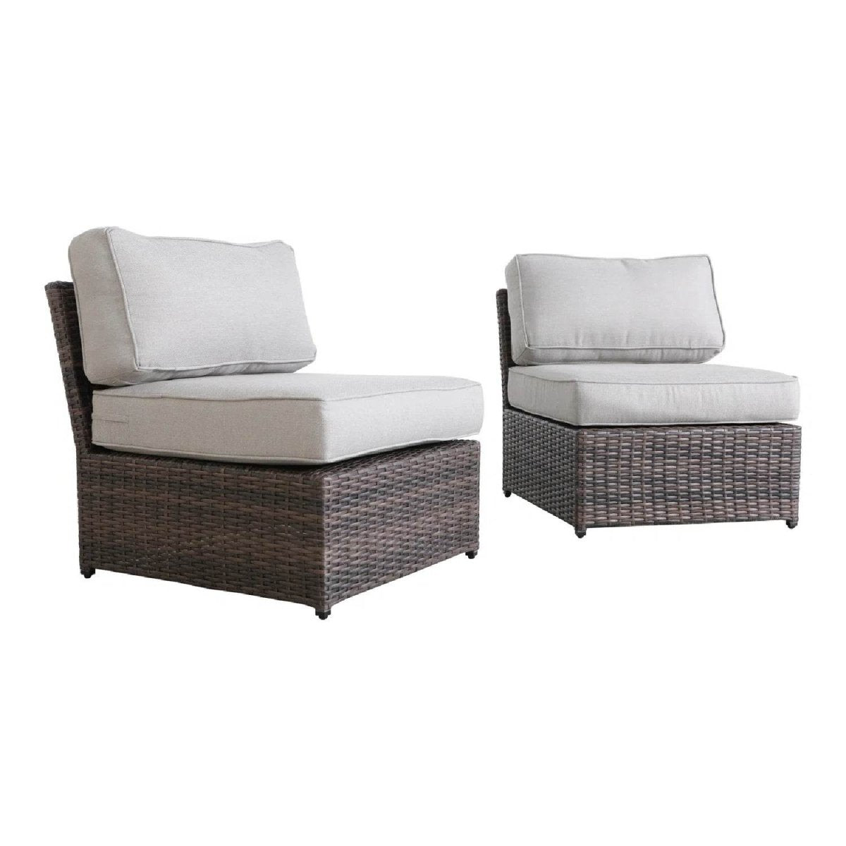 Modern Brown Wicker Outdoor Patio Chair With Cushions - Restanew - Omega Lifestyles