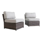 Modern Brown Wicker Outdoor Patio Chair With Cushions - Restanew - Omega Lifestyles