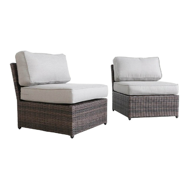 Modern Brown Wicker Outdoor Patio Chair With Cushions - Restanew - Omega Lifestyles