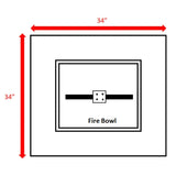 Modern Concrete Push - Button Ignition Outdoor Fire Pit Table - Restanew - Omega Lifestyles