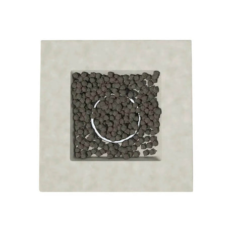 Modern Concrete Push - Button Ignition Outdoor Fire Pit Table - Restanew - Omega Lifestyles