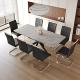Modern Extendable MDF Metal Dining Table Set With Chairs - Omega Lifestyles