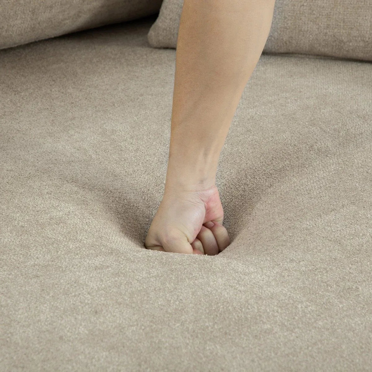 Modern Extra-Large Chenille Linen Sofa Bed With Metal Legs - Omega Lifestyles