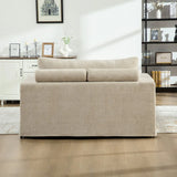 Modern Extra-Large Chenille Linen Sofa Bed With Metal Legs - Omega Lifestyles