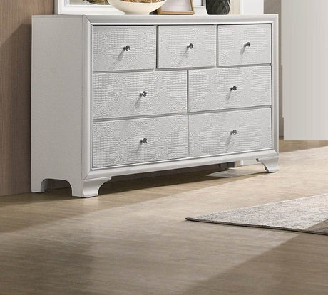 Modern Glam Solid Wood Seven Drawer Dresser - Sleep Galleria