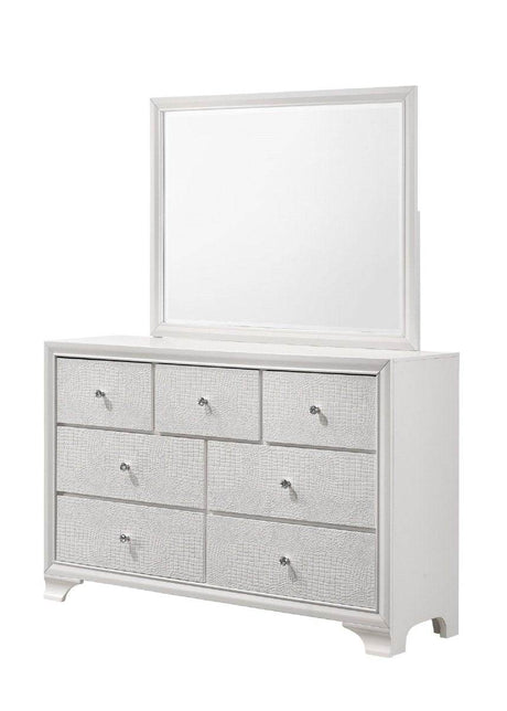 Modern Glam Solid Wood Seven Drawer Dresser - Sleep Galleria