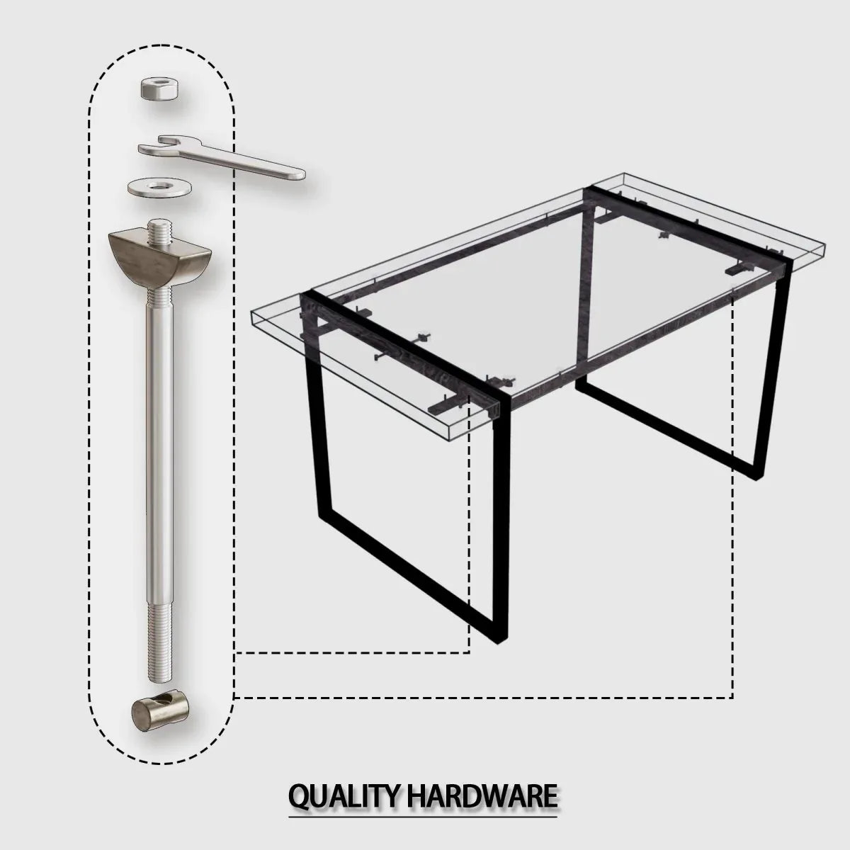 Modern Industrial 5-Piece MDF Dining Table Chair Set - Omega Lifestyles
