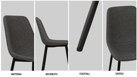 Modern Industrial 5-Piece MDF Dining Table Chair Set - Omega Lifestyles