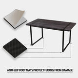 Modern Industrial 5-Piece MDF Dining Table Chair Set - Omega Lifestyles