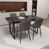Modern Industrial 5-Piece MDF Dining Table Chair Set - Omega Lifestyles