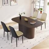 Modern Industrial MDF Dining Table And PU Chairs Set - Omega Lifestyles