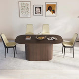 Modern Industrial MDF Dining Table And PU Chairs Set - Omega Lifestyles