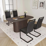 Modern MDF Dining Table And PU Armless Chair Set - Omega Lifestyles
