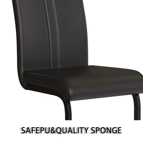 Modern MDF Dining Table And PU Armless Chair Set - Omega Lifestyles