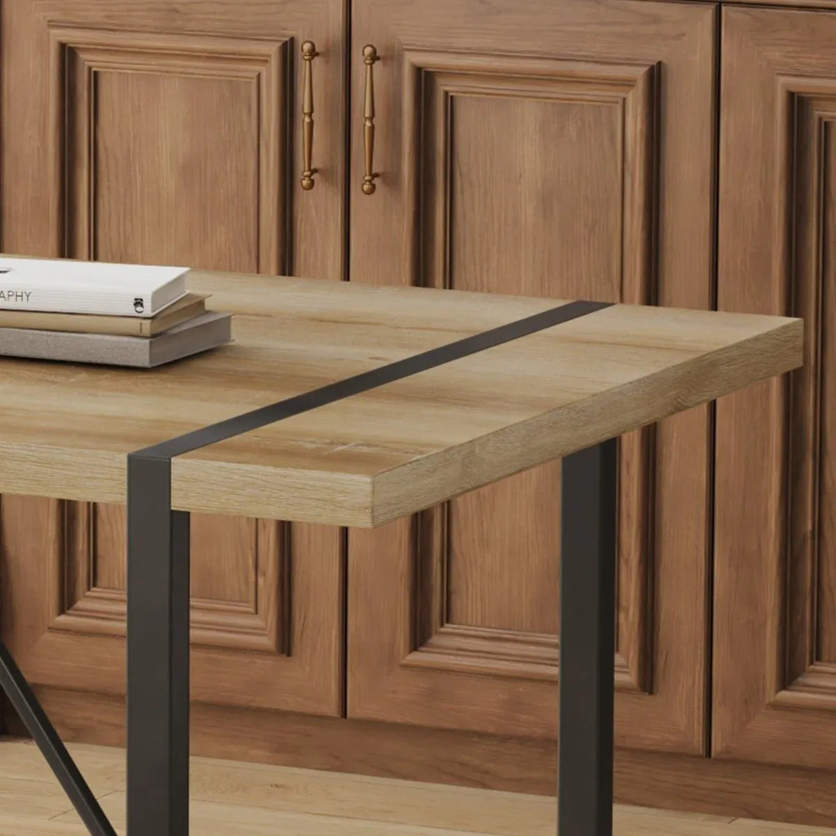 Modern Medieval Linen Upholstered 4-Piece Dining Set - Omega Lifestyles