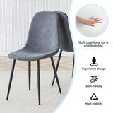 Modern Medieval Linen Upholstered 4-Piece Dining Set - Omega Lifestyles