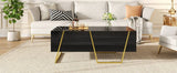 Modern Rectangular High Gloss Black MDF Coffee Table - Omega Lifestyles