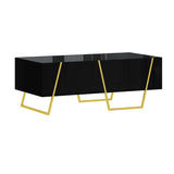 Modern Rectangular High Gloss Black MDF Coffee Table - Omega Lifestyles