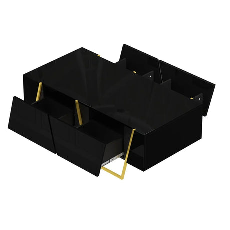 Modern Rectangular High Gloss Black MDF Coffee Table - Omega Lifestyles