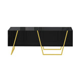 Modern Rectangular High Gloss Black MDF Coffee Table - Omega Lifestyles