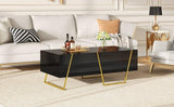 Modern Rectangular High Gloss Black MDF Coffee Table - Omega Lifestyles