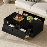Modern Rectangular High Gloss Black MDF Coffee Table - Omega Lifestyles
