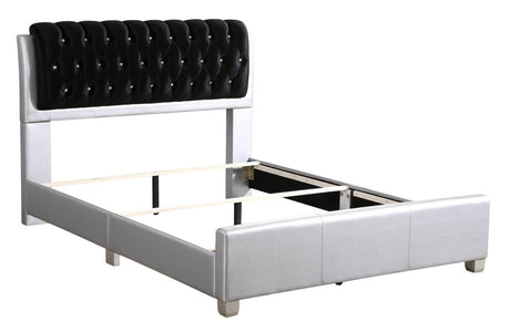 Modern Silver PU Foam King Bed Frame - Restanew - Omega Lifestyles