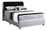 Modern Silver PU Foam King Bed Frame - Restanew - Omega Lifestyles