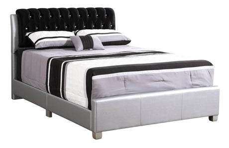 Modern Silver PU Foam King Bed Frame - Restanew - Omega Lifestyles