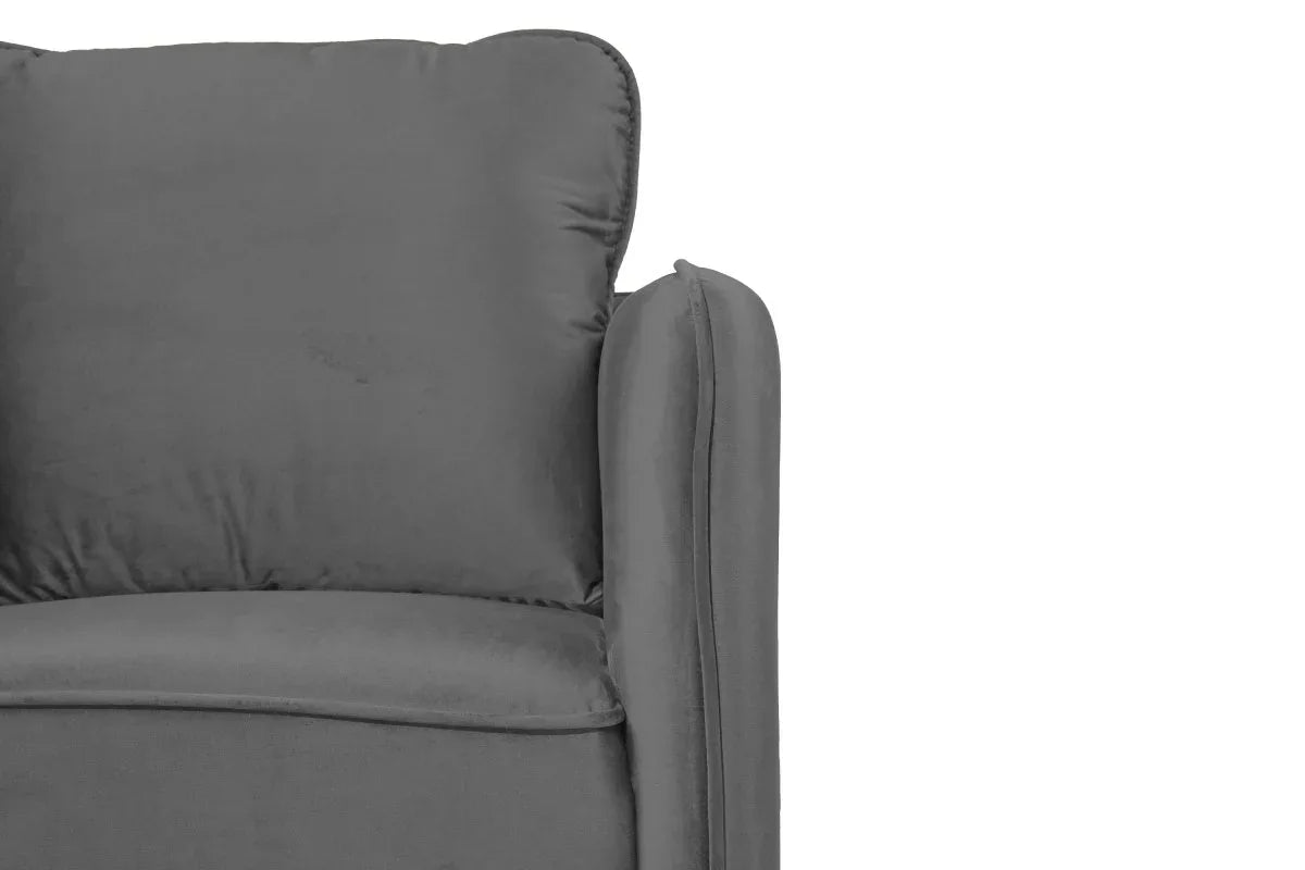Modern Velvet Accent Chair With Vertical Channel Tufting - Omega Lifestyles