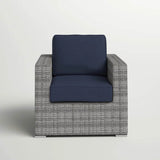 Modern Weather - Resistant Wicker Outdoor Club Chair With Cushions - Restanew - Omega Lifestyles